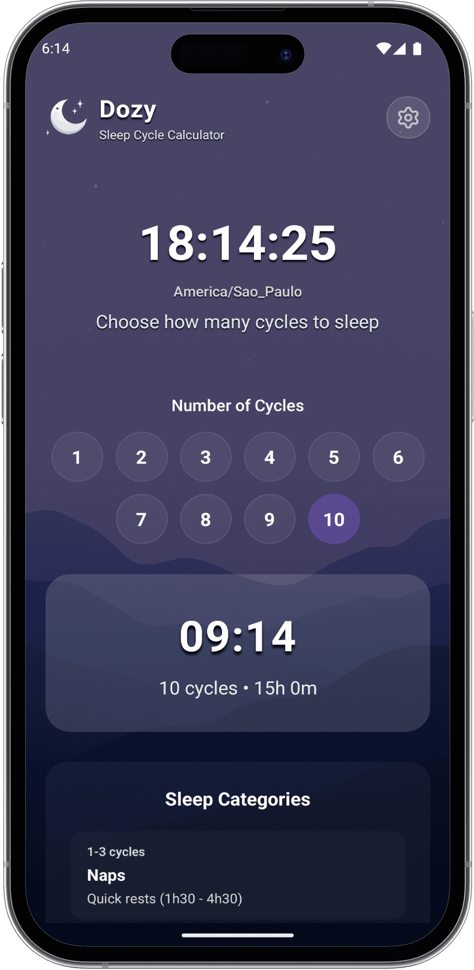 Dozy app preview