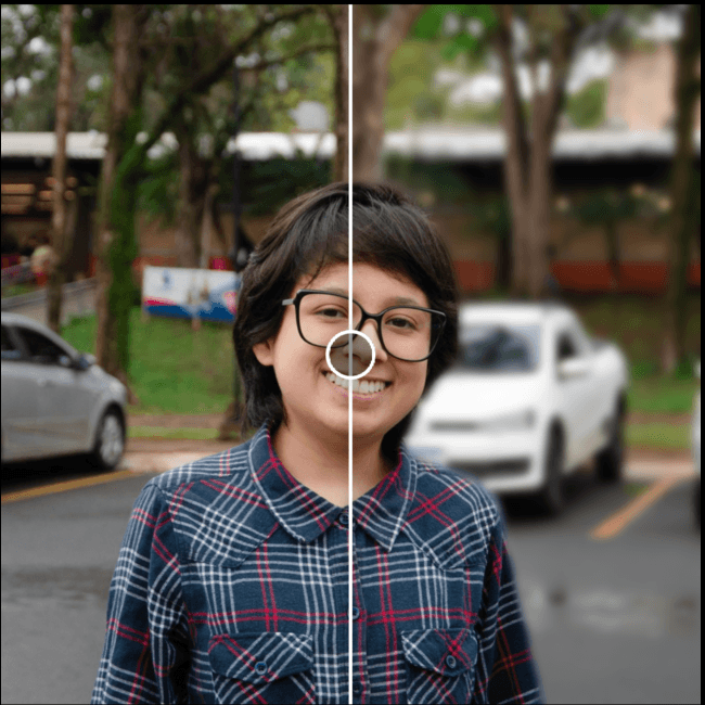 Retrato com gradação de cor refinada